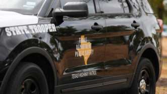 Texas Department of Public Safety black vehicle. | From March 2021 to July 2023, 74 people were killed and nearly 200 were injured in vehicle chases occurring in counties affected by Operation Lone Star.