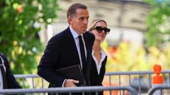 Hunter Biden walks next to a woman | Saquan Stimpson/CNP for NY Post/Mega/RSSIL/Newscom